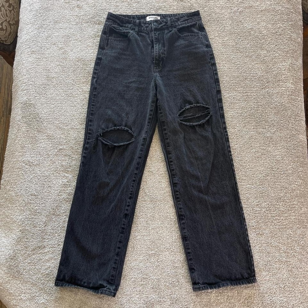RSQ Baggy Black Wash Jeans – Womans Streetwear Skater Fit Denim